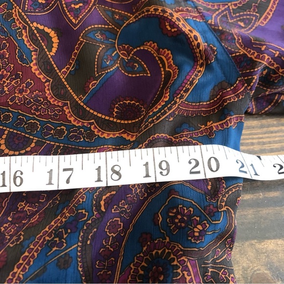 Vintage Victoria Secret Women’s Small Gold Tag Belted Robe Floral Paisley Print - Picture 7 of 10